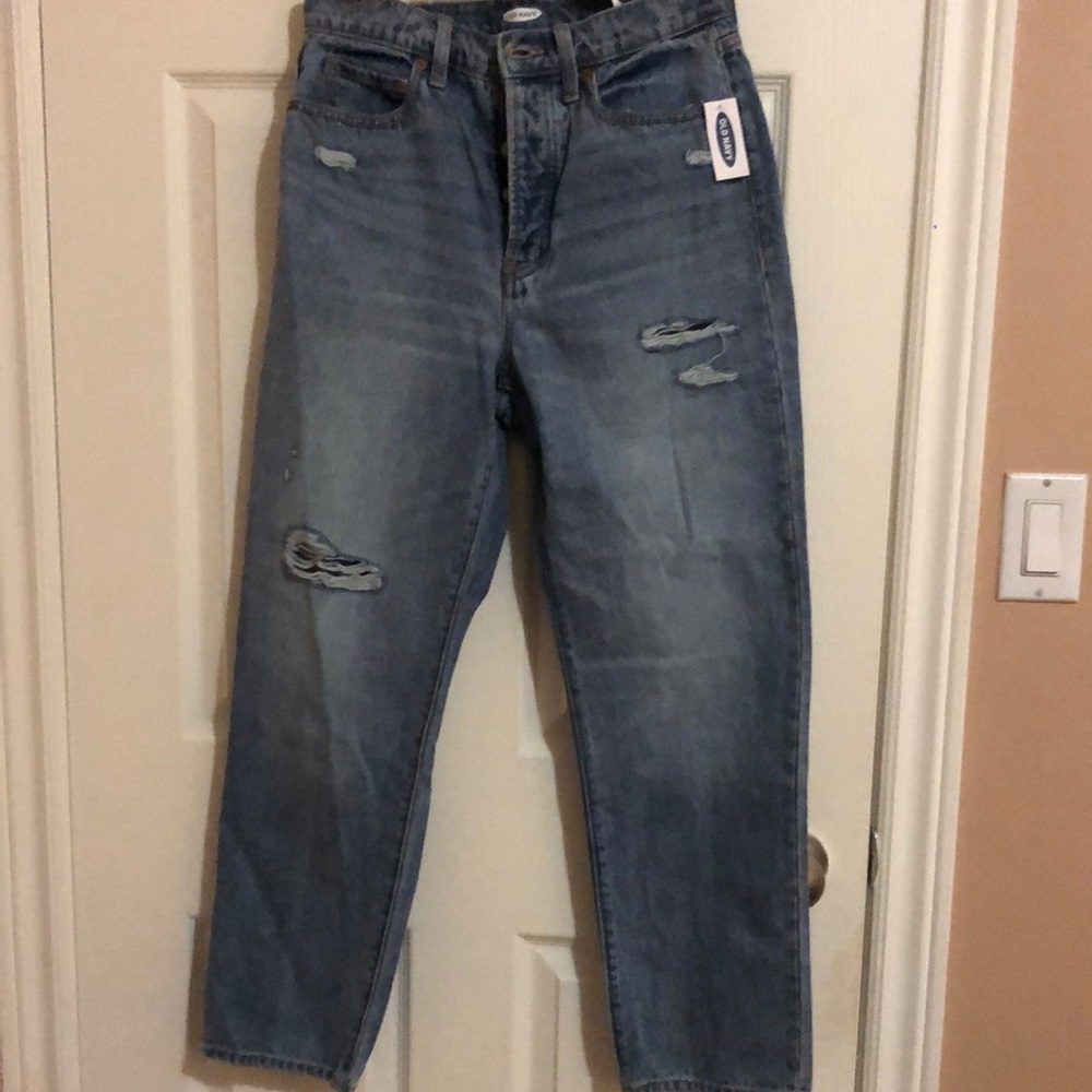 Old navy blue jeans